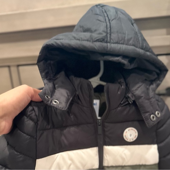 Mayoral Brand Never Worn 6 month jacket black, white, olive green stripe. - Picture 3 of 4